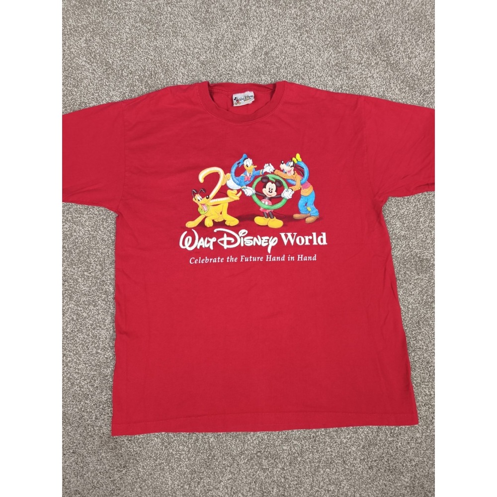 Vintage Walt Disney World Mickey Donald Pluto Goofy T Shirt Medium